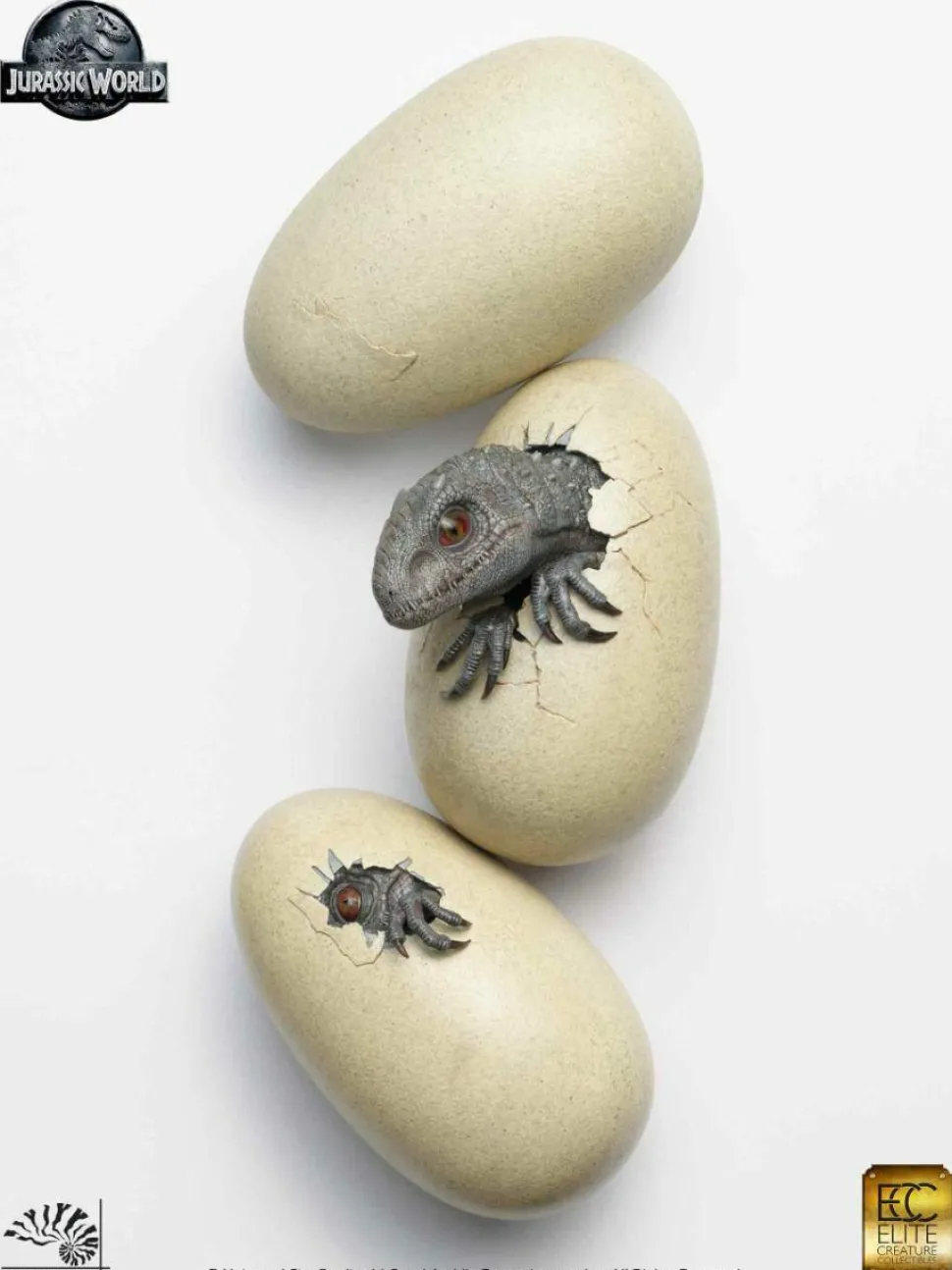 Jurassic World - Indominus Rex Hatching 1/2 Scale Statue 3-Pack