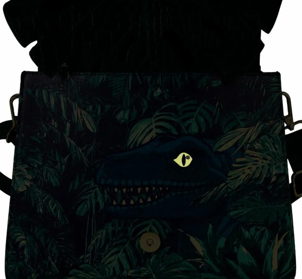 Jurassic World - Jungle Velociraptor Glow in the Dark 8" Faux Leather Crossbody Bag