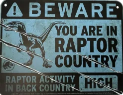 Jurassic World - Metal Warning Signs Scaled Replica Box Set