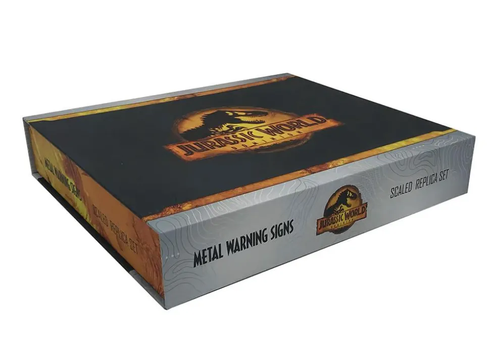 Jurassic World - Metal Warning Signs Scaled Replica Box Set