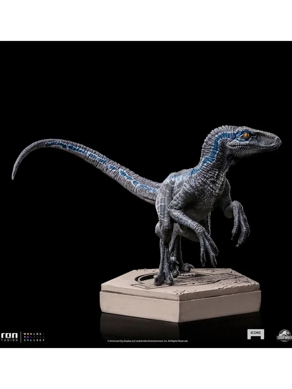 Jurassic World - Velociraptor B Blue Icons 3.5” Statue