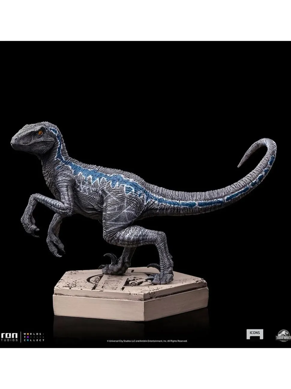 Jurassic World - Velociraptor B Blue Icons 3.5” Statue