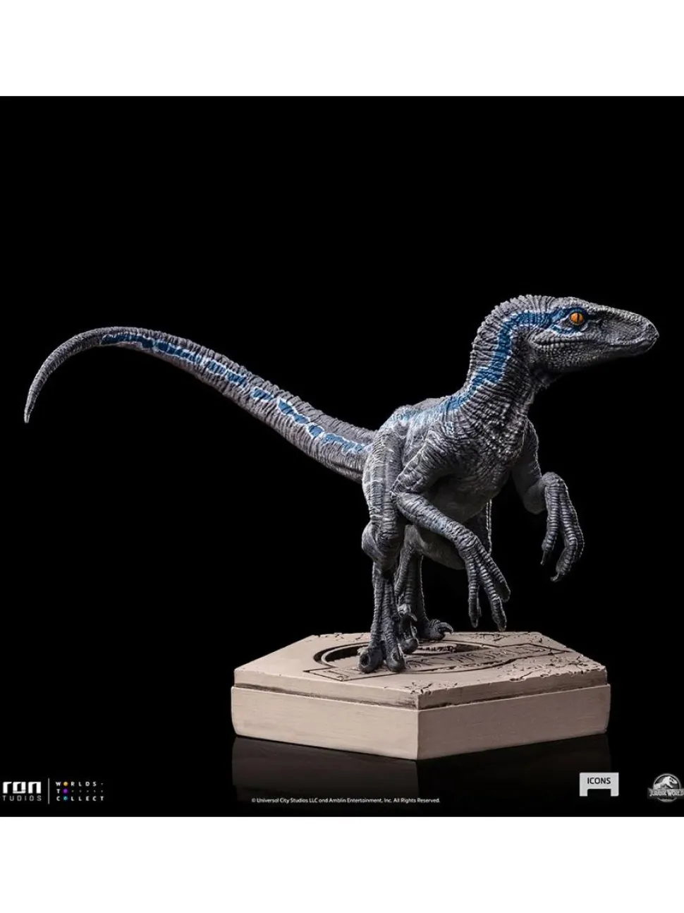 Jurassic World - Velociraptor B Blue Icons 3.5” Statue