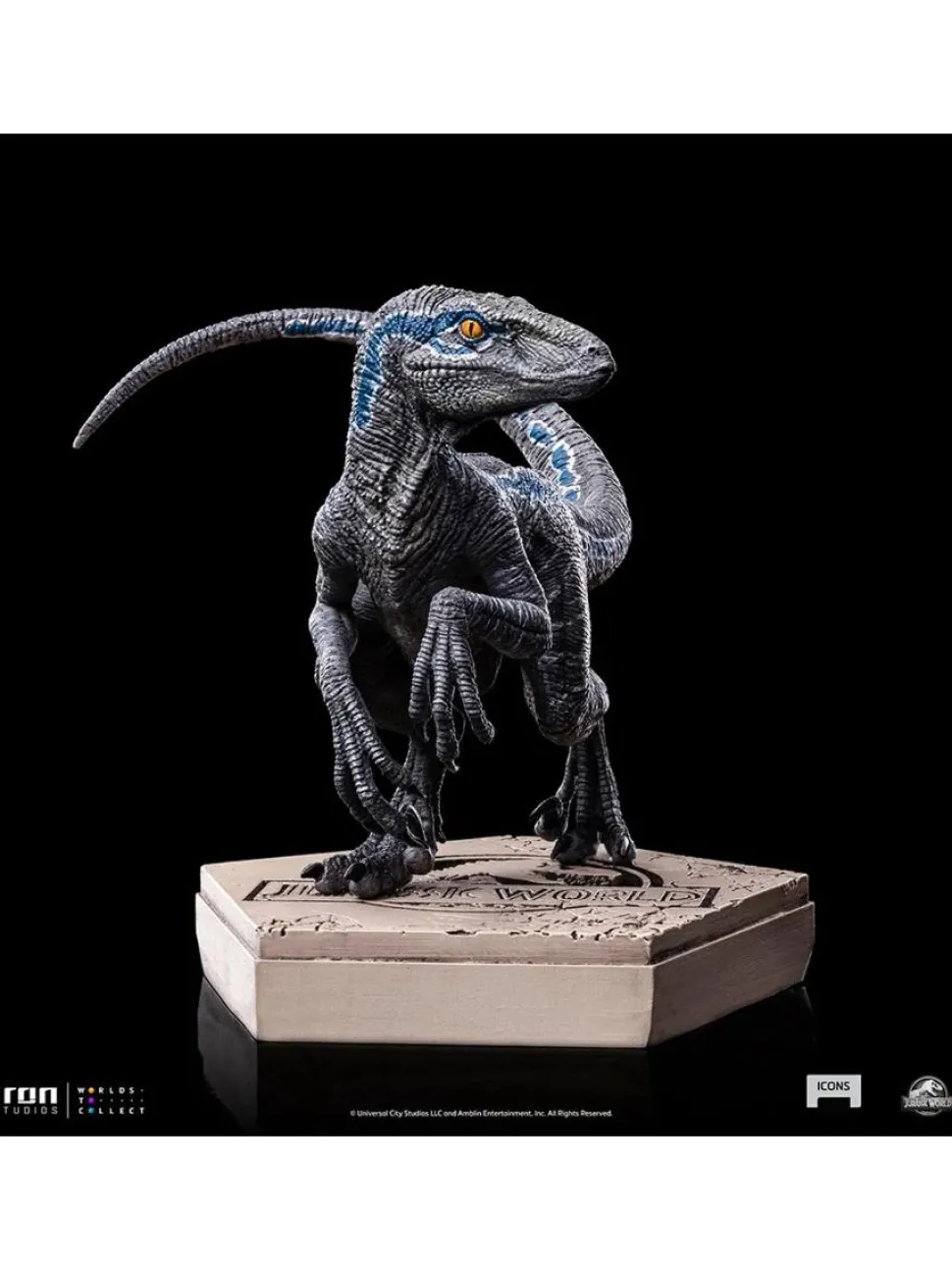 Jurassic World - Velociraptor B Blue Icons 3.5” Statue