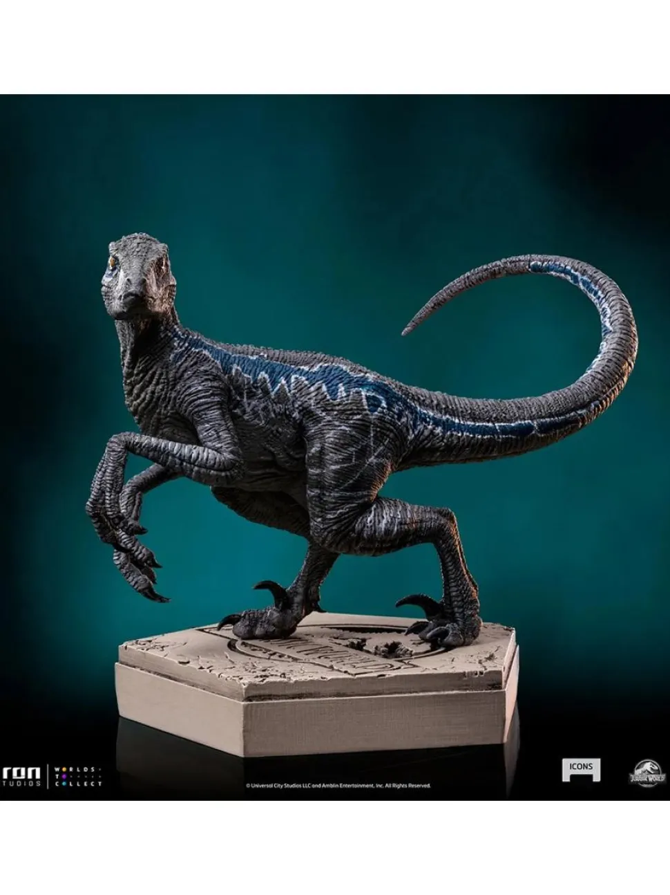 Jurassic World - Velociraptor B Blue Icons 3.5” Statue