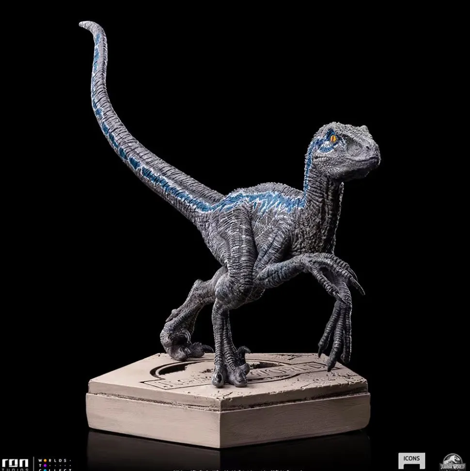 Jurassic World - Velociraptor Blue Icons 4” Statue