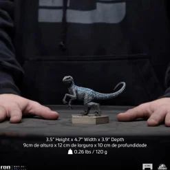 Jurassic World - Velociraptor Blue Icons 4” Statue