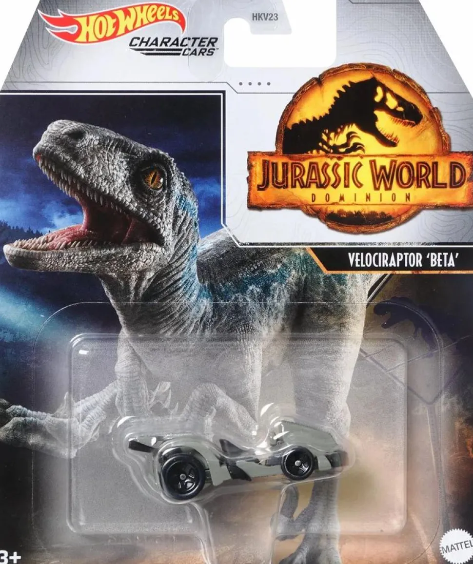 Jurassic World Dominion - Velociraptor 'Beta' Hot Wheels Character Cars 1/64th Scale Die-Cast Vehicle