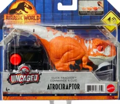 Jurassic World Dominion - Red Atrociraptor Uncaged Click Tracker 6” Electronic Toy