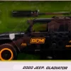 Just Trucks - Black 2020 Jeep Gladiator with Tyre Rack 1/24th Scale Die-Cast Vehicle Replica