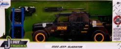 Just Trucks - Black 2020 Jeep Gladiator with Tyre Rack 1/24th Scale Die-Cast Vehicle Replica