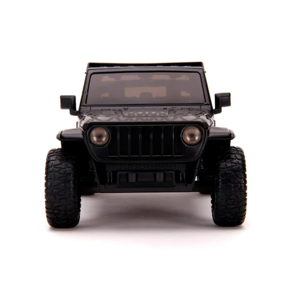Just Trucks - Black 2020 Jeep Gladiator with Tyre Rack 1/24th Scale Die-Cast Vehicle Replica
