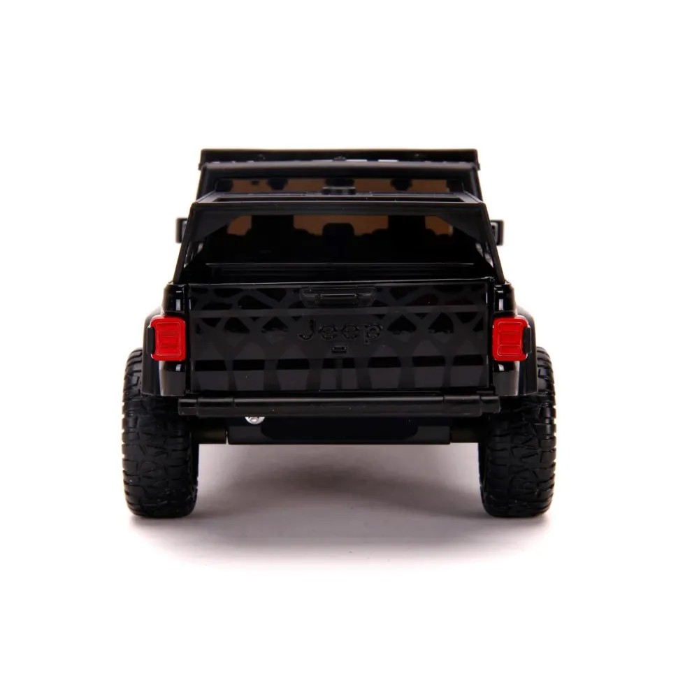Just Trucks - Black 2020 Jeep Gladiator with Tyre Rack 1/24th Scale Die-Cast Vehicle Replica