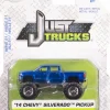 Just Trucks - Cobalt Blue 2014 Chevy Silverado Pickup 1/64th Scale Die-Cast Vehicle Replica (Wave 21)