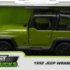 Just Trucks - Green 1992 Jeep Wrangler 1/32 Scale Die-Cast Vehicle Replica