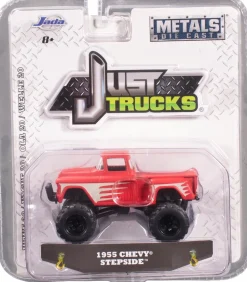 Just Trucks - Red 1955 Chevy Stepside 1/64th Scale Die-Cast Vehicle Replica (Wave 20)