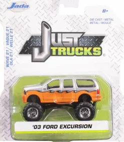 Just Trucks - Silver & Orange 2003 Ford Excursion 1/64th Scale Die-Cast Vehicle Replica (Wave 21)