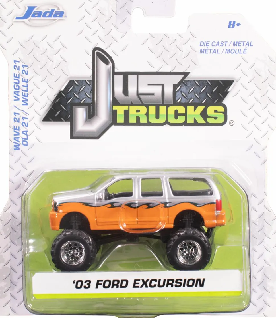 Just Trucks - Silver & Orange 2003 Ford Excursion 1/64th Scale Die-Cast Vehicle Replica (Wave 21)
