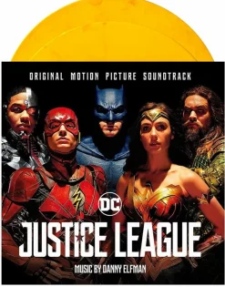 Justice League (2017) - Original Motion Picture Soundtrack by Danny Elfman 2xLP Vinyl Record (Flaming Coloured Vinyl)