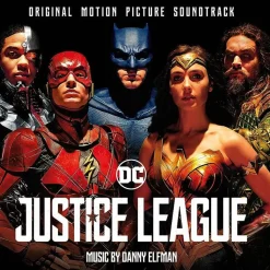 Justice League (2017) - Original Motion Picture Soundtrack by Danny Elfman 2xLP Vinyl Record (Flaming Coloured Vinyl)