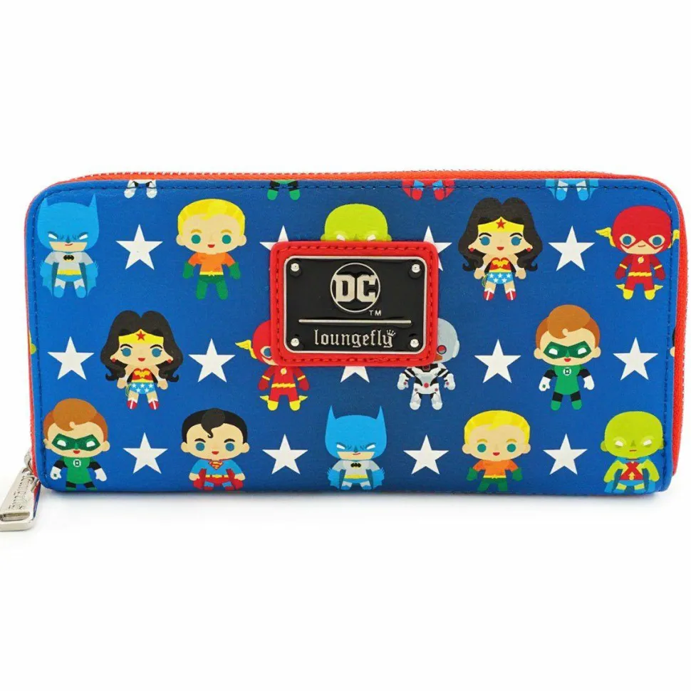 Justice League - Chibi 8” Faux Leather Zip-Around Wallet