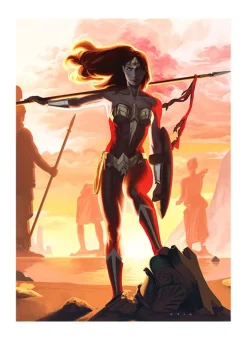 Justice League - Wonder Woman: Justice League Trinity Premium Art Print by Kris Anka