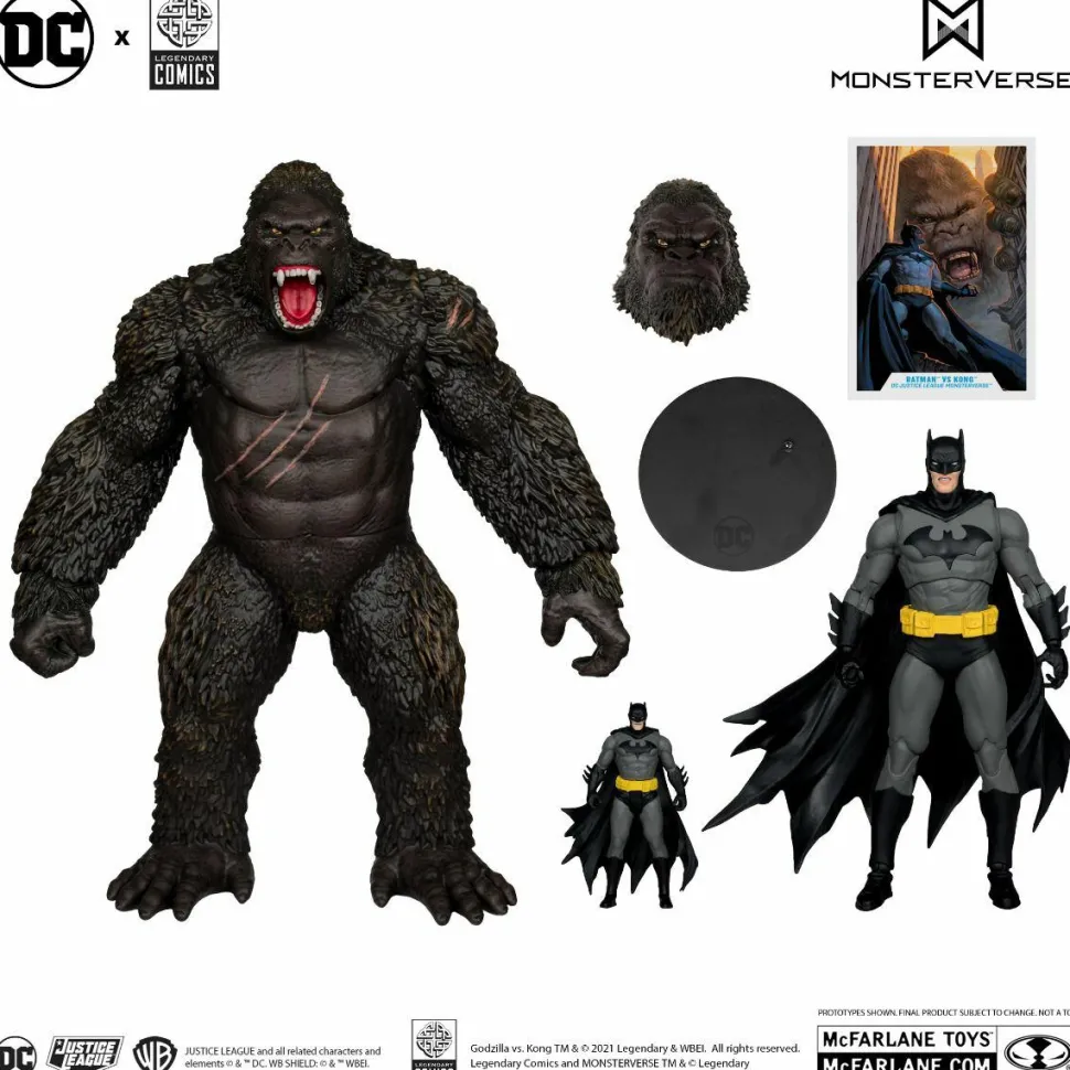 Justice League vs. Godzilla vs. Kong - Batman vs. Kong DC Multiverse 7" Scale Action Figure 2-Pack