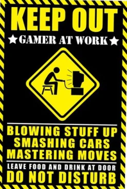 Keep Out Gamer At Work - Poster (50)