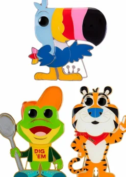 Kellogg’s - Toucan Sam, Dig ‘Em Frog & Tony the Tiger 4” Pop! Enamel Pin Bundle (Set of 3)