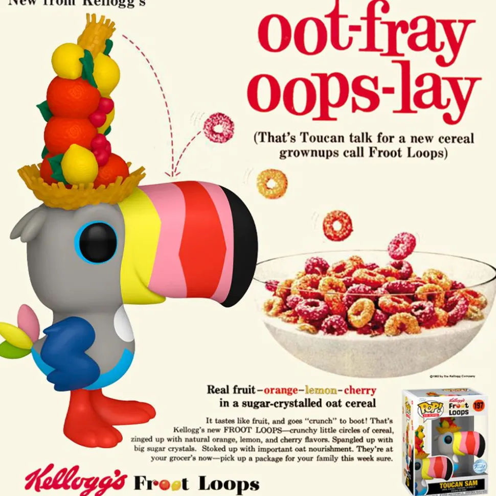 Kellogg's Froot Loops - Vintage Toucan Sam Pop! Vinyl Figure (Popcultcha Exclusive)