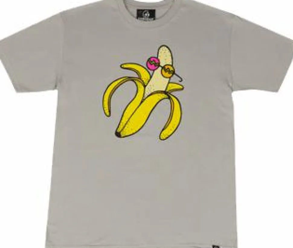 Kidrobot - T-Shirt Banana Peel Pewtr Male
