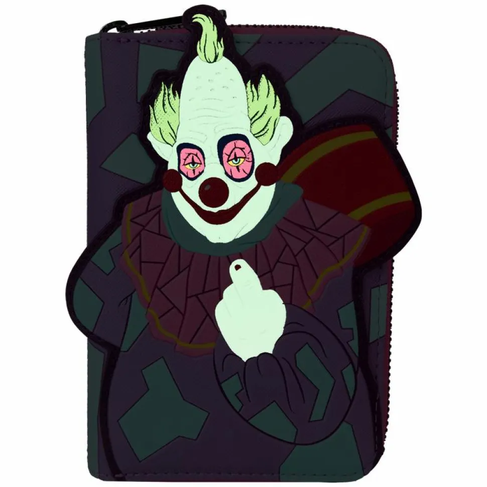 Killer Klowns from Outer Space - Jumbo Glow in the Dark 4" Zip-Around Wallet