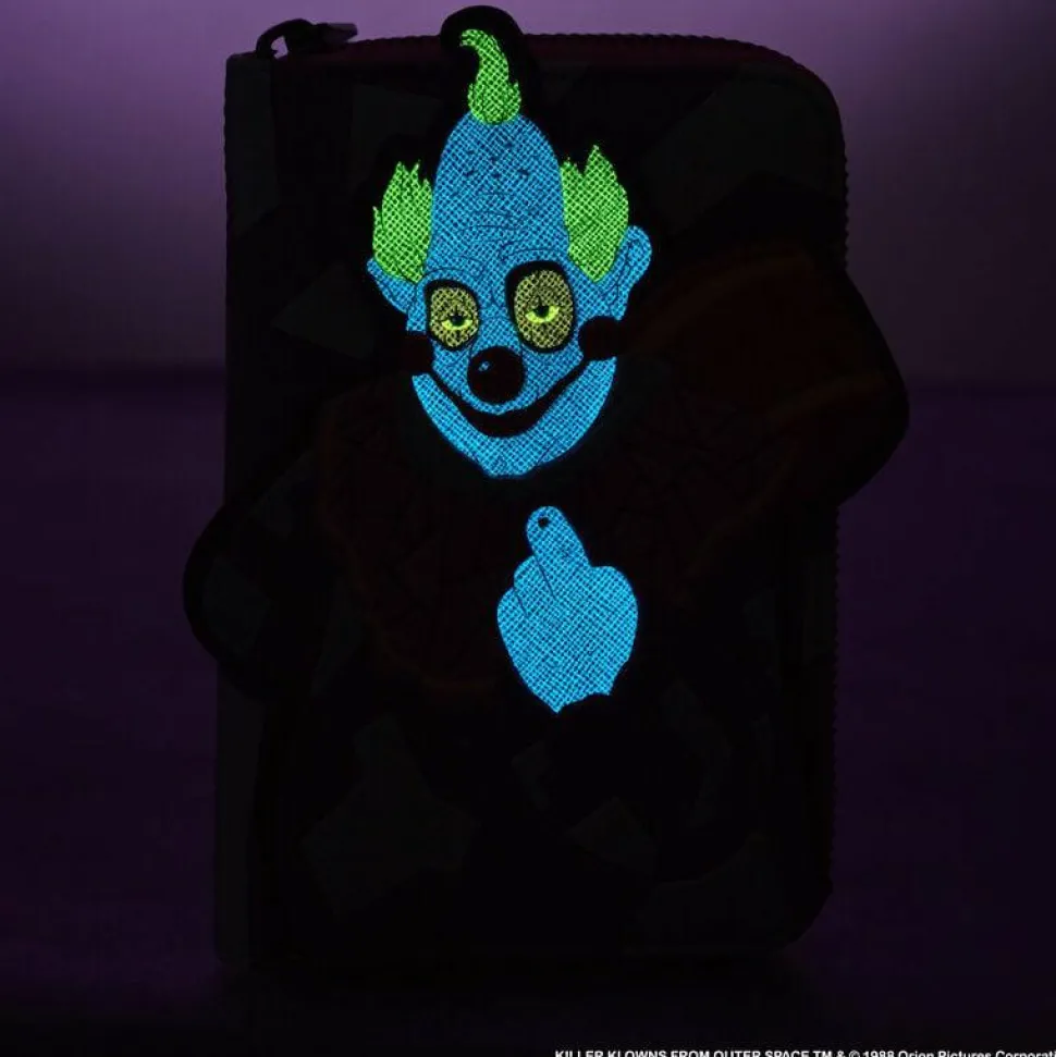 Killer Klowns from Outer Space - Jumbo Glow in the Dark 4" Zip-Around Wallet