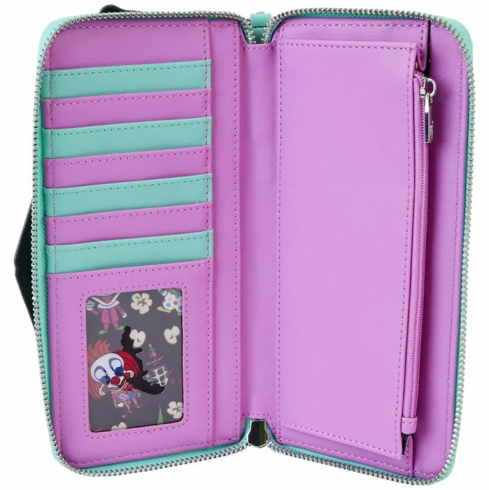 Killer Klowns from Outer Space - Glow in the Dark 4" Faux Leather Zip-Around Wristlet