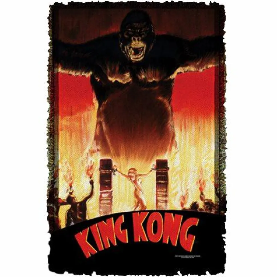 King Kong - Kong at the Gates Woven Tapestry Blanket / Picinic Rug