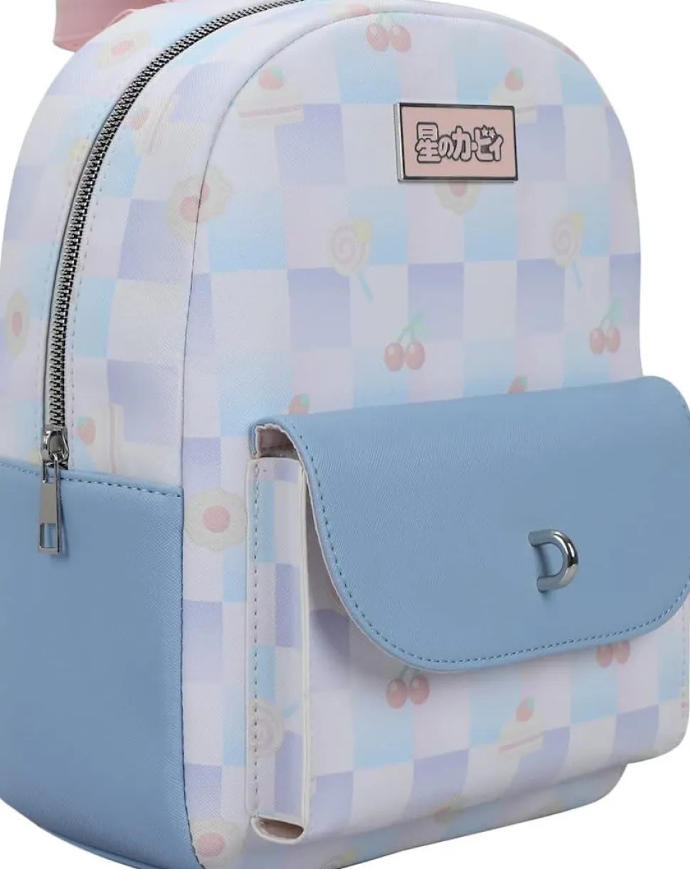 Kirby - Checkerboard 11" Faux Leather Mini-Backpack and Coin Purse Set