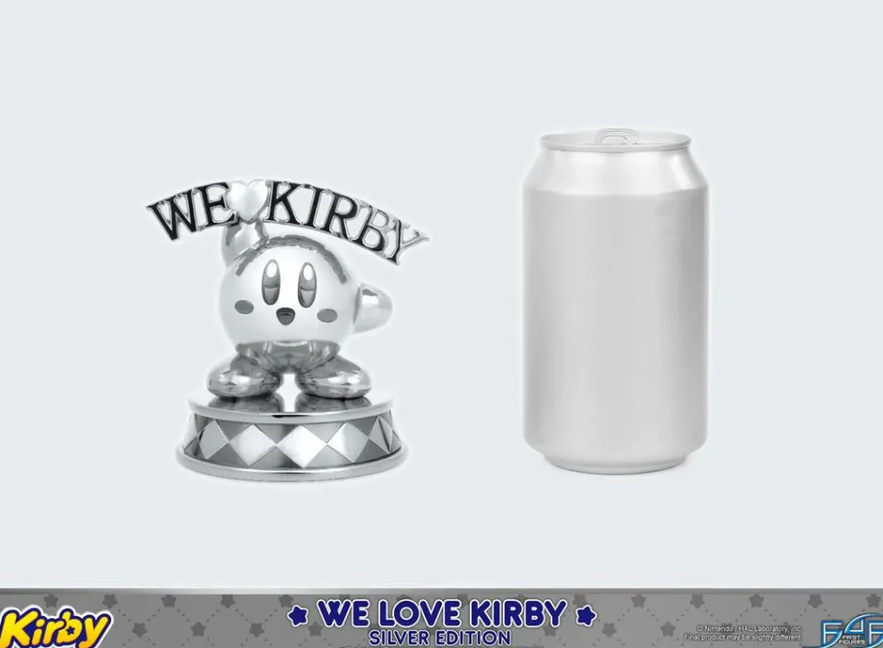 Kirby - We Love Kirby (Silver Edition) 4" Mini Metal Statue