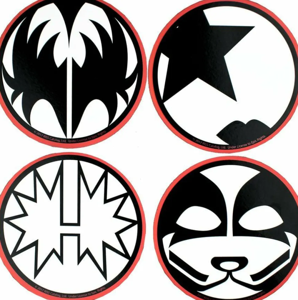 Kiss - Round Coasters (Set of 4)