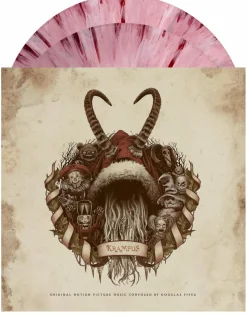 Krampus - Original Motion Picture Soundtrack By Douglas Pipes 2xLP Vinyl Record (“Candy Cane” Pink With Red Splatter Coloured Vinyl)