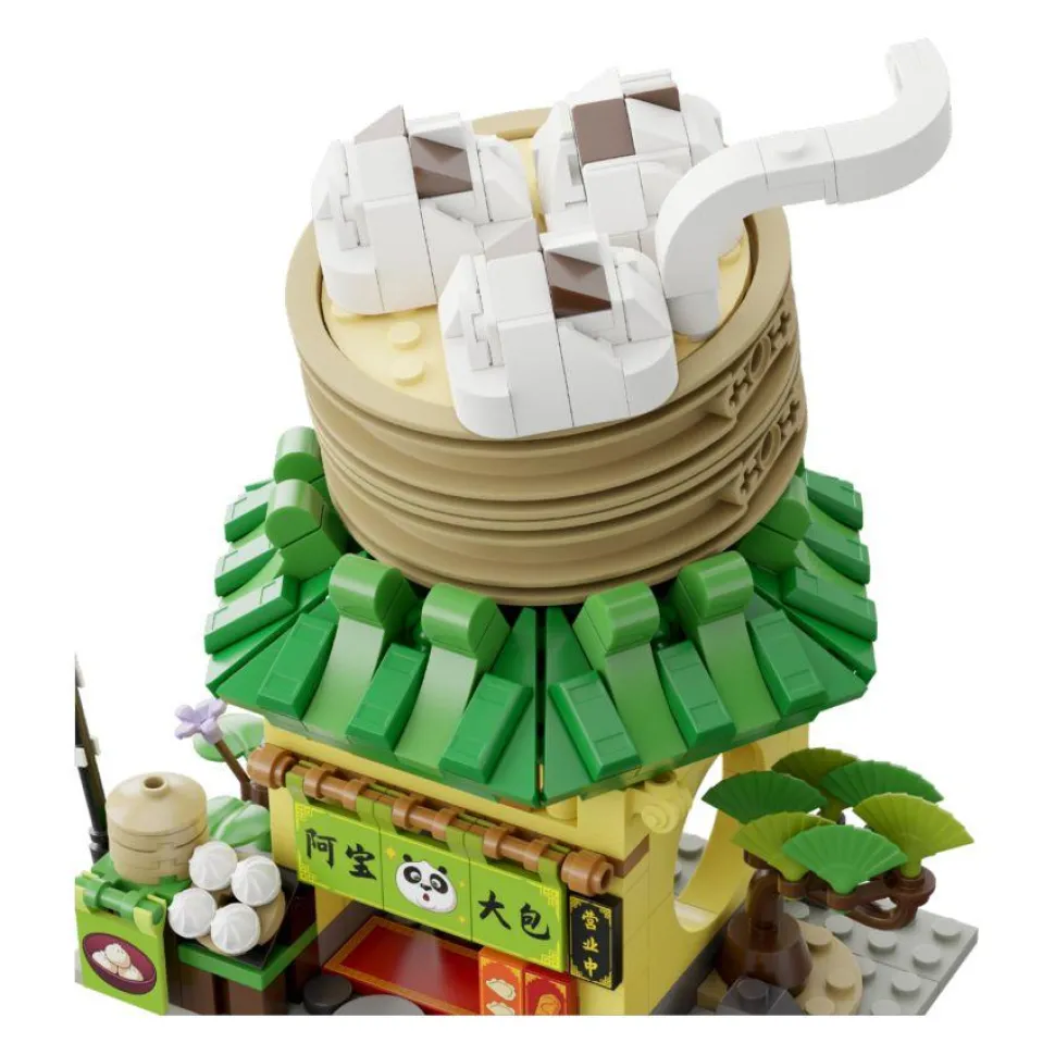 Kung Fu Panda - Po's Dumpling Shop Mini Street View Building Block Construction Set (316 Pieces)