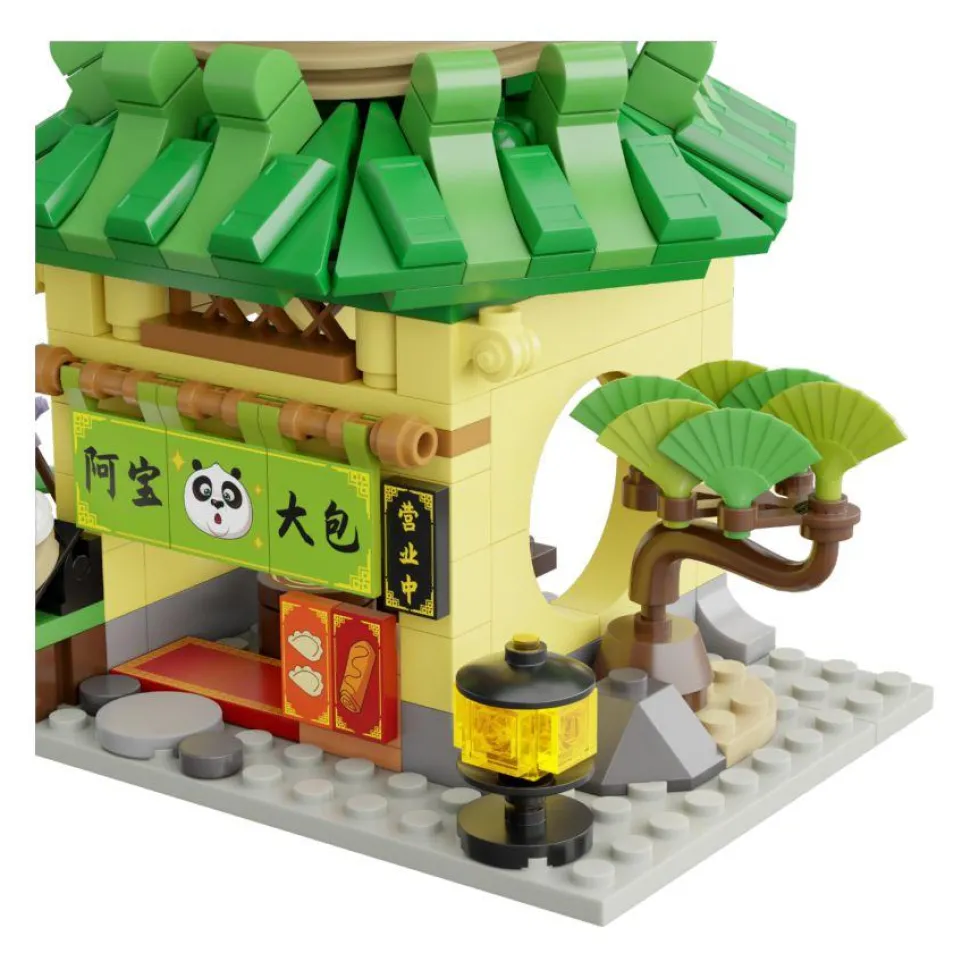 Kung Fu Panda - Po's Dumpling Shop Mini Street View Building Block Construction Set (316 Pieces)