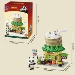 Kung Fu Panda - Po's Dumpling Shop Mini Street View Building Block Construction Set (316 Pieces)