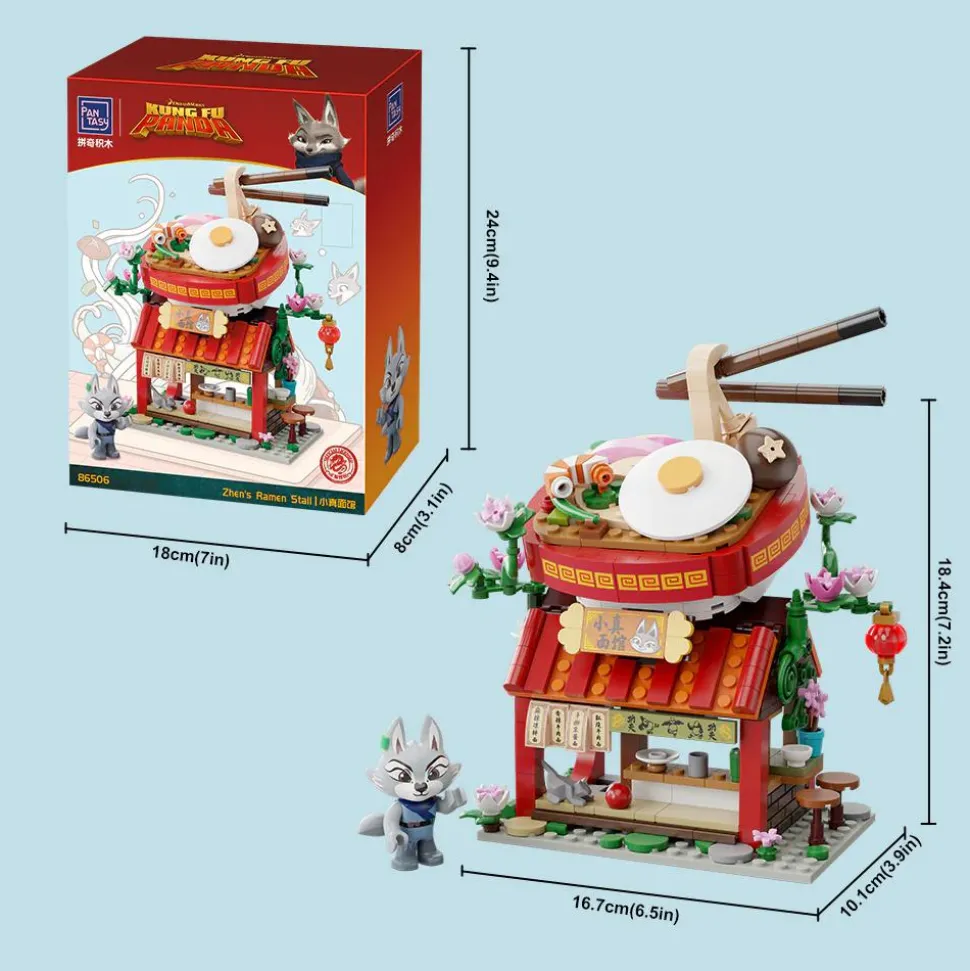Kung Fu Panda - Zhen's Ramen Stall Mini Street View Building Block Construction Set (359 Pieces)