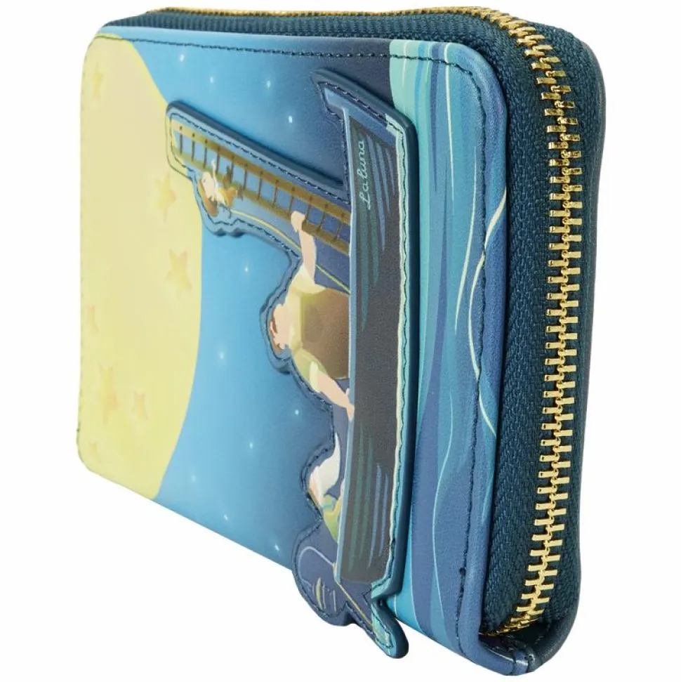 La Luna - Moon Glow in the Dark 4" Faux Leather Zip-Around Wallet