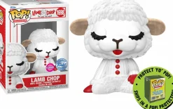 Lamb Chop - Lamb Chop Flocked Pop! Vinyl Figure in Acrylic Pop! Protector (Popcultcha Exclusive)
