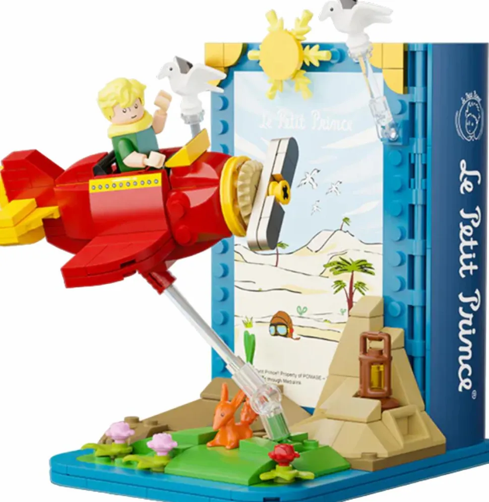 Le Petit Prince (The Little Prince) - Airplane Bookend Building Block Construction Set (276 Pieces)