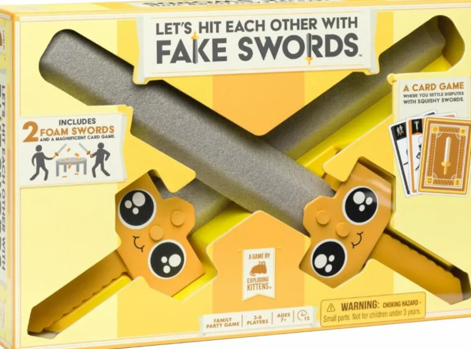 Let's Hit Each Other With Fake Swords - Large Box Version A Family Party Game by Exploding Kittens Card Game