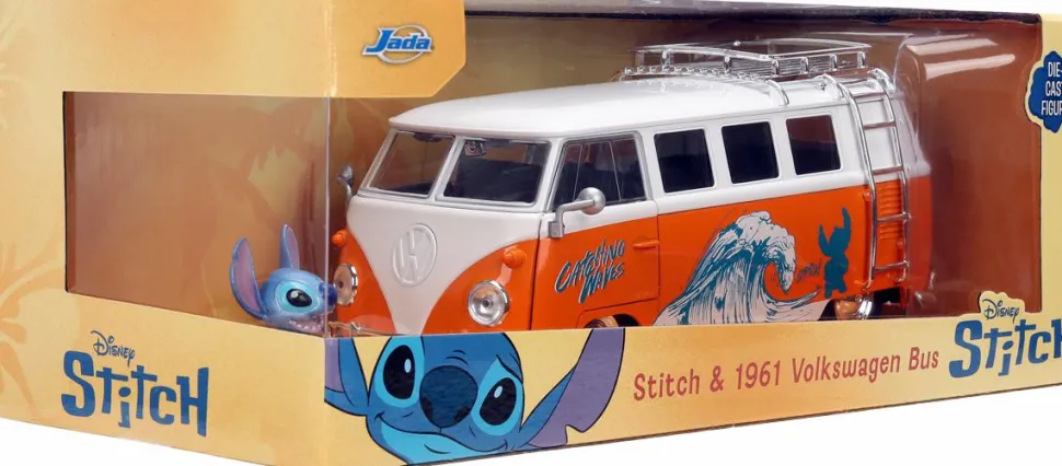 Lilo & Stitch - 1961 Volkswagen Bus with Stitch 1/24th Scale Die-Cast Vehicle Replica