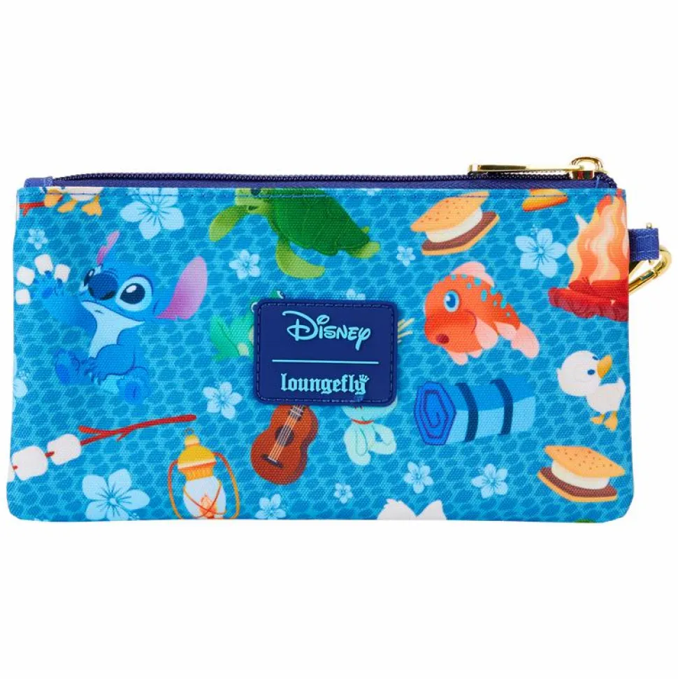 Lilo & Stitch - Camping Cuties 4" Nylon Wristlet Wallet