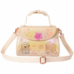 Lilo & Stitch - Cherry Blossom Bow Handle 10" Faux Leather Crossbody Bag